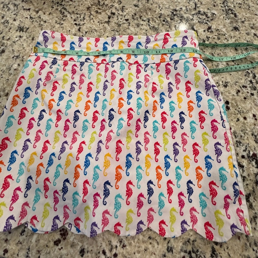 Attyre Multi-Color Seahorse Print Skort